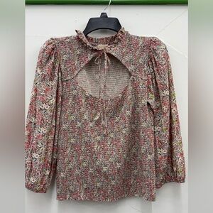 NWT Nation LTD Abrielle Smocked Tee - Superbloom Floral